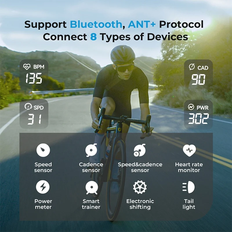 Bike Computer GEOID CC600 Color Screen Smart Navigation GPS Wireless Bicycle Speedometer WIFI ANT+ 11 Languages Cycling Odometer