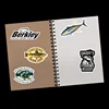 10/30/50/100pcs Fishing Stickers Waterproof Skateboard Motorcycle Guitar Luggage Laptop Bicycle Sticker Kids Toys 4