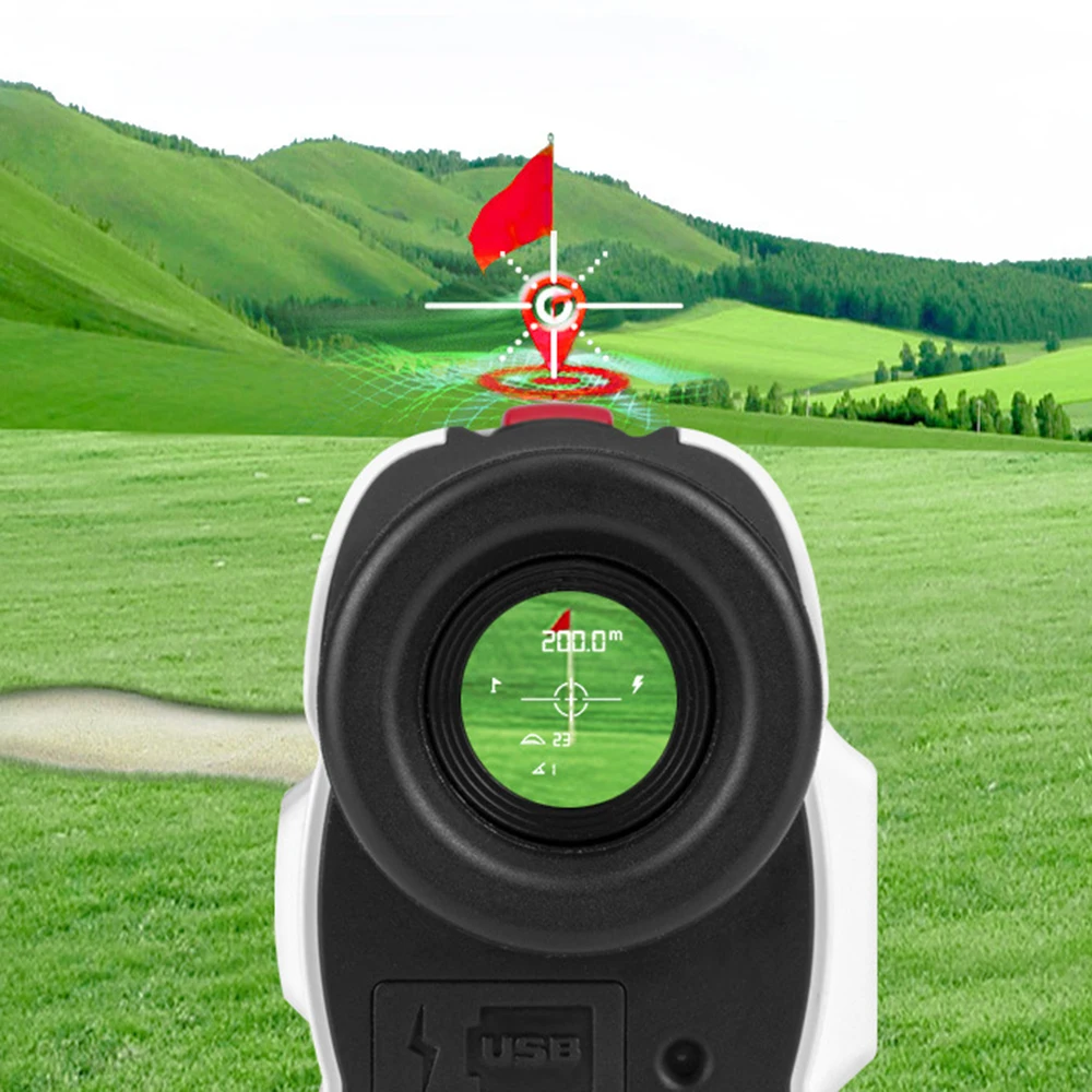 

PGM Golf Range Finder 600M Laser Rangefinder with Case and Battery, Flag Pole scan, Slope Mode, Hunting Mode Measuring Distance