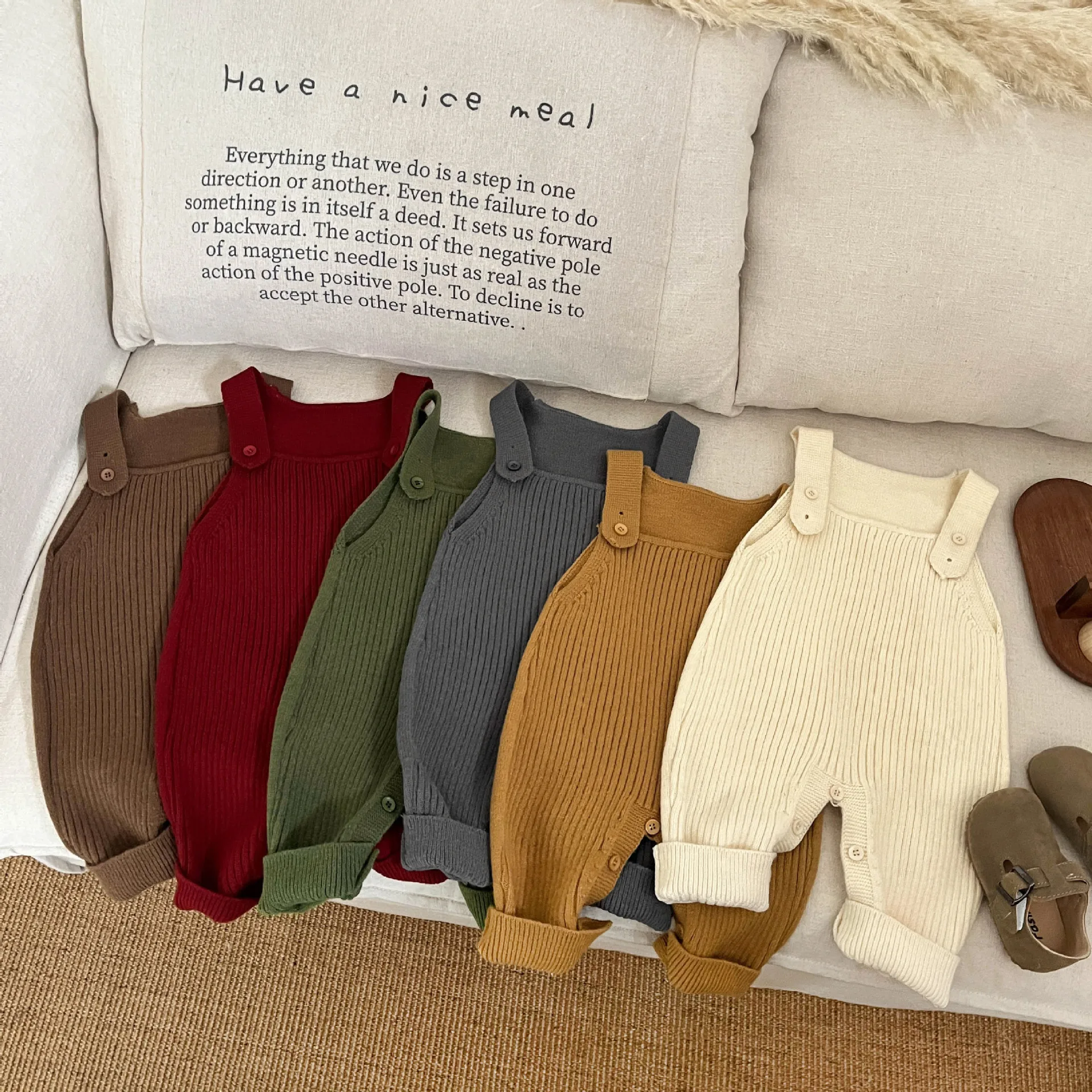 0-3Yrs Baby Boys Girls Knitted Romper Casual Sleeveless Jumpsuits Autumn Winter Infant Kids Clothing baby rompers,baby jumpsuit,cotton jumpsuit,baby clothing,cotton onesies