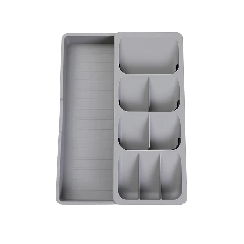 Silverware Organizer Flatware Organizer Cutlery Organizer Storage Tray Bamboo Organizer Tray Expandable Adjustable For Kitchen Silverware Utensil