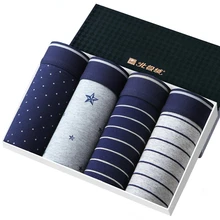 

4Pcs/ Lot Men Underwear Cotton Boxer Men Underpants Comfortable Breathable Men's Panties Underwear Boxing Boxershorts Man Boxer