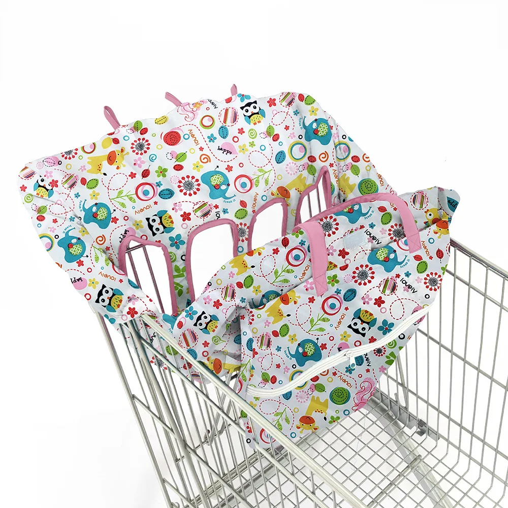 New Baby Twin Supermarket Shopping Cart Cushion Dining Chair Mat Travel Care Portable Pad