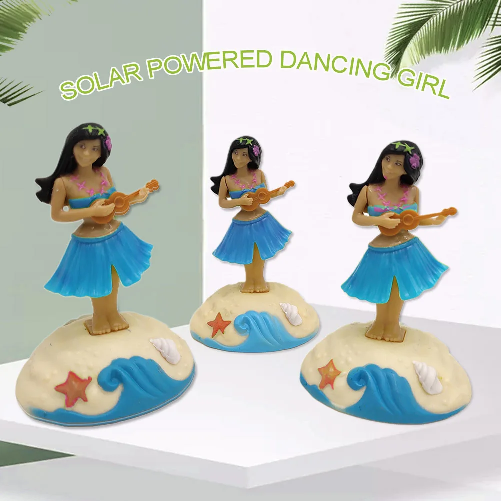 Dancing Girl Swinging Bobble Toys Auto Interior Home Decor Solar Girls Accessories Car Ornament Decoration Kids Birth Gifts