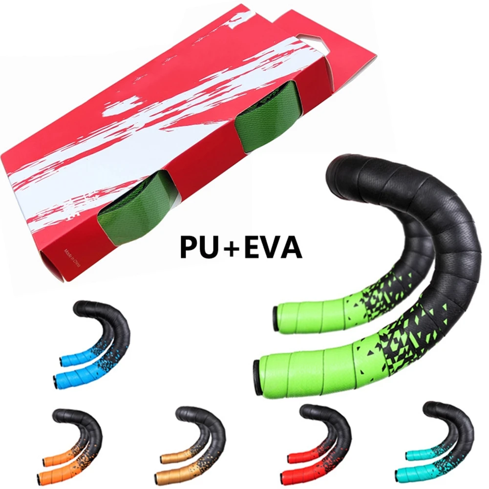 700C Road Bike Handlebar Tape Anti-slip Shock Handle Bar Tape With Plugs Curved Handlebar For Road Bike Racket Fishing Rod