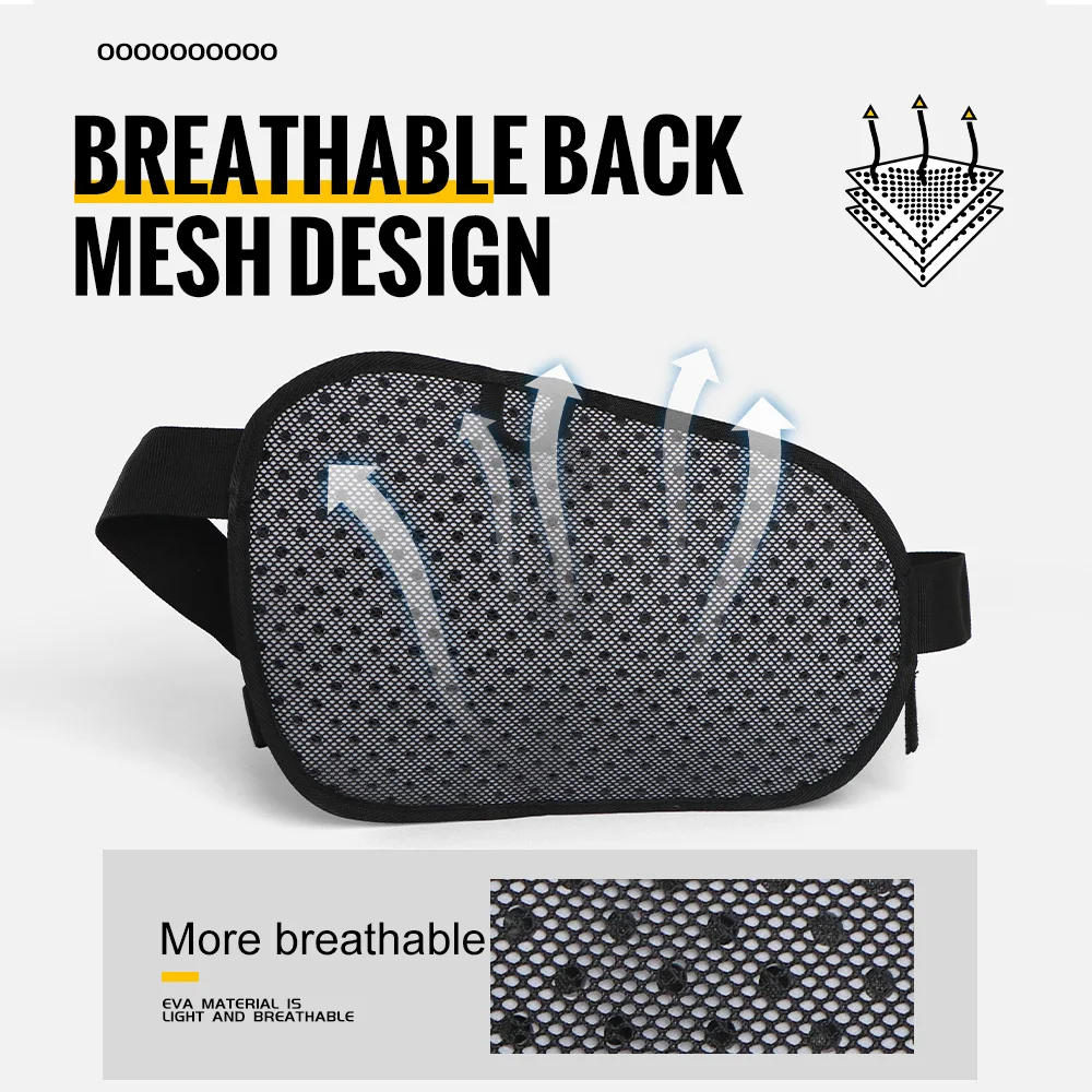 WRELS Fanny Pack Waterproof Sports Fanny Pack Lightweight Waist Bag Bottle Holder Adjustable Belt Bag Running Marathon Bum Bag