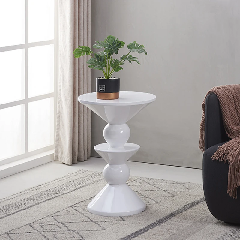 

Home Living Room Furniture Nordic Round Edge Table Fashion Sofa Table Coffee Tables Decorate Accessories Bedroom Bedside TableHY