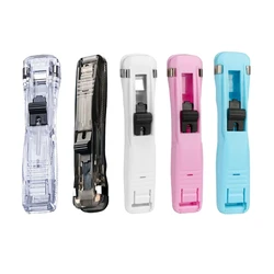 Paper Clam Clip Dispenser Push Stapler Paper Clip Dispenser for Office Supplies 45BA
