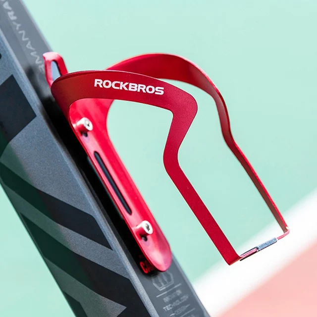 ROCKBROS Ultralight Aluminium Alloy Bicycle Bottle Cage Cycling Water Cup Frame MTB Road Cup Bracket Bike Kettle Frame Rack 4