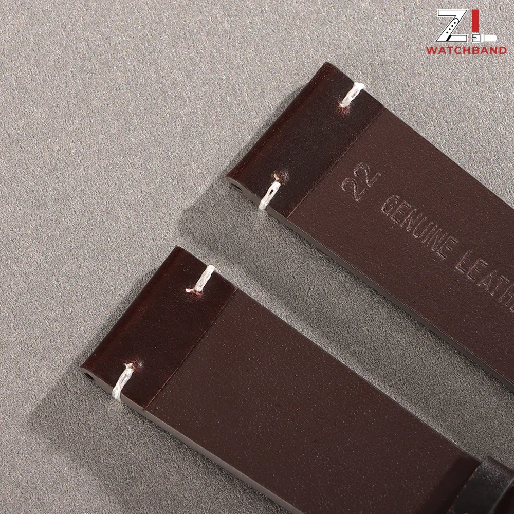 Vintage Retro Oil Wax Leather Watch Strap - Versatile Sizes and Unisex Design