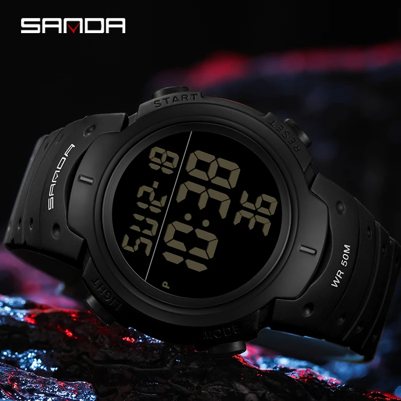 SANDA Brand Sport Watch for Man Waterproof Shockproof Digital Watches Luxury Outdoor Men's Wristwatch Original Clock 2023