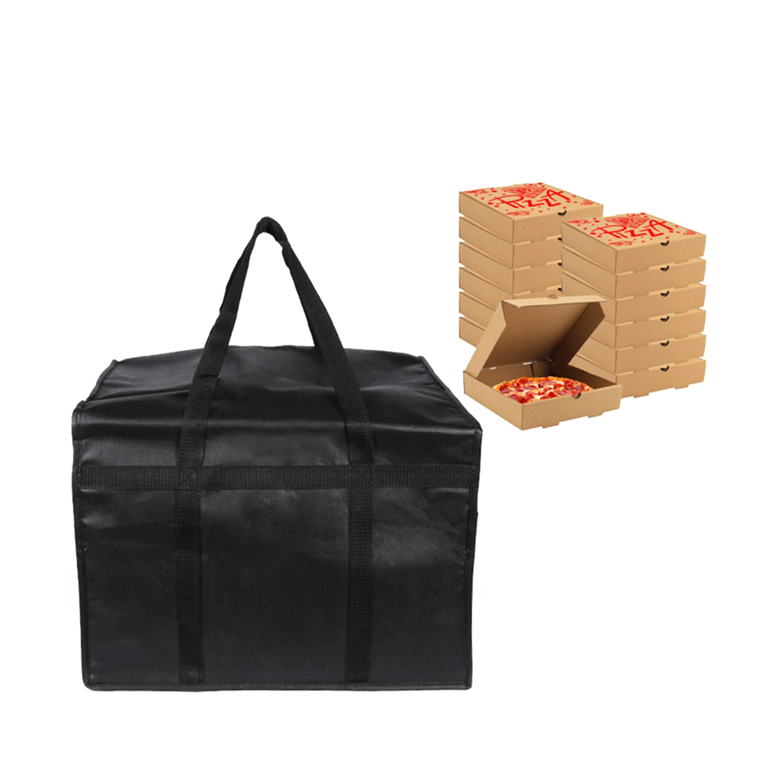 Food Pizza Develivey Bag Fresh Keeping Reusable Lightweight Fully Insulated for Personal Outdoor Catering Shopping Professional 4