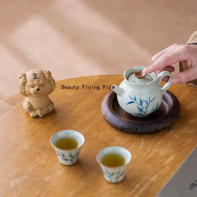 Yixing Purple Clay Little Tiger Tea Pet Ornament Boutique Cute Tabletop Creative Tea Play Home Accessories
