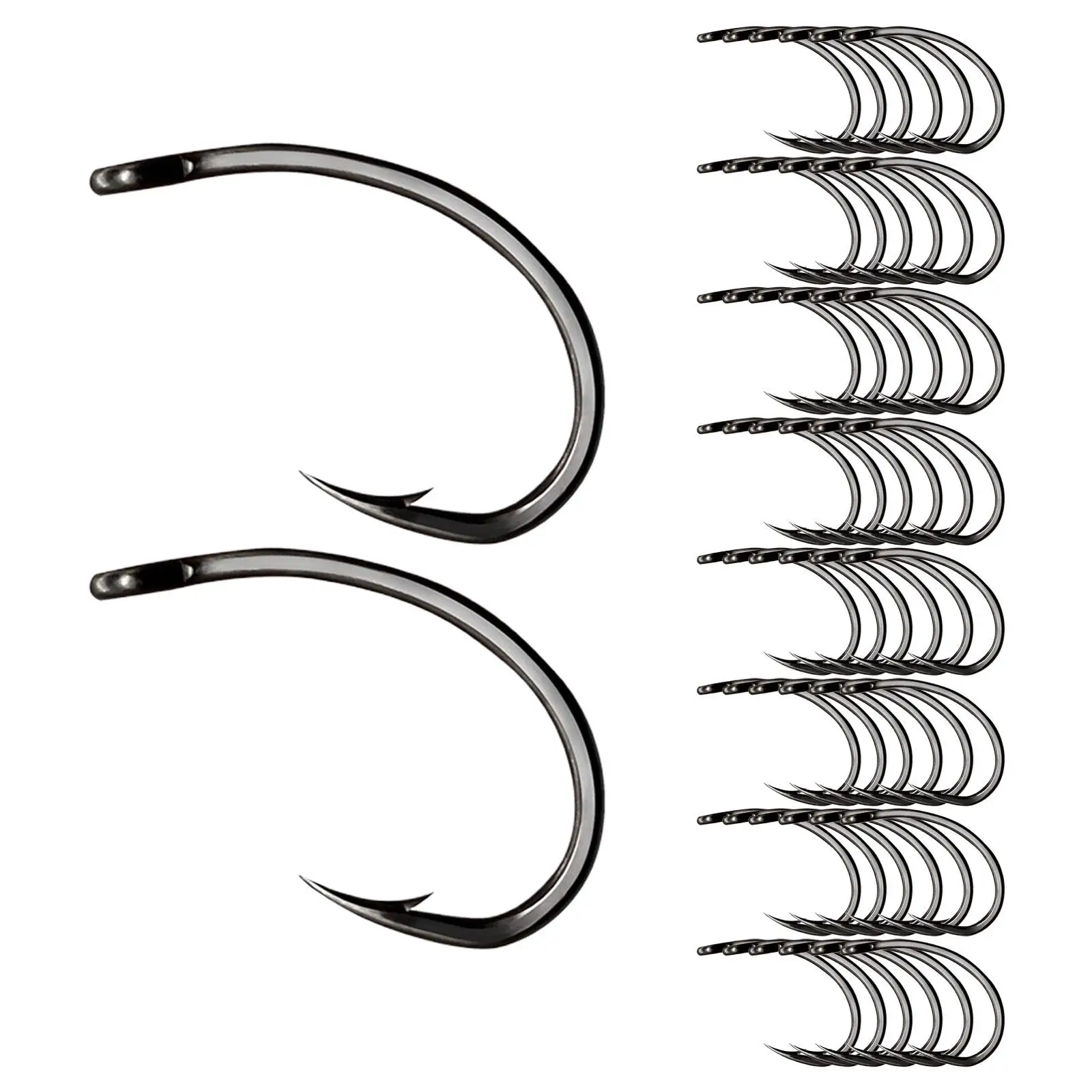50x Fly Fishing Hooks for Fishing Lures Saltwater Heavy Duty Versatile Freshwater for Dry Flies Fly Hooks for Bass Catfish Trout
