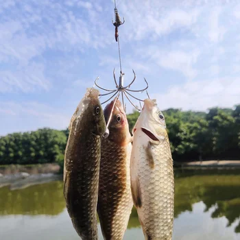 Men Explosion Fishing Hook Fishing Lure Trap Feeder Cage Sharip Fishing Hook With Stainless Steel Springs 5