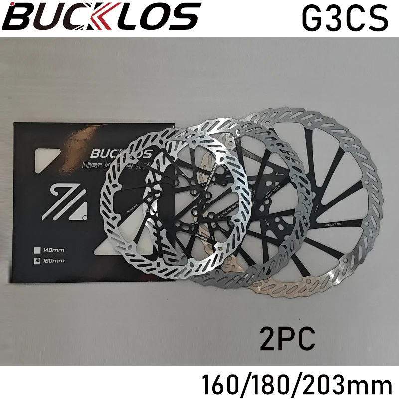 BUCKLOS Bike Rotor 180mm 160mm 203mm G3 Brake Rotor 160 Ultralight 94g ...