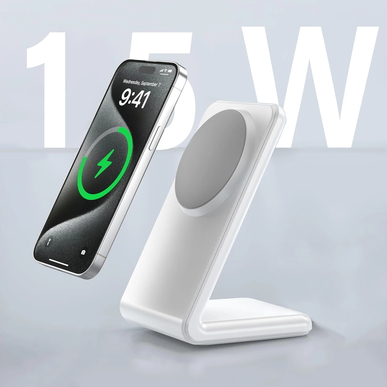 Wireless Charger for MagSafe,Minimalism Magnetic Dock Stand 15W Fast Charging thumbnail 3