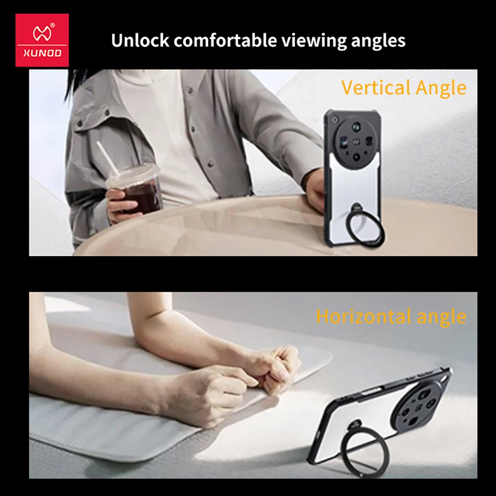Xundd Airbag Shockproof Transparent Phone Case with Camera Protection