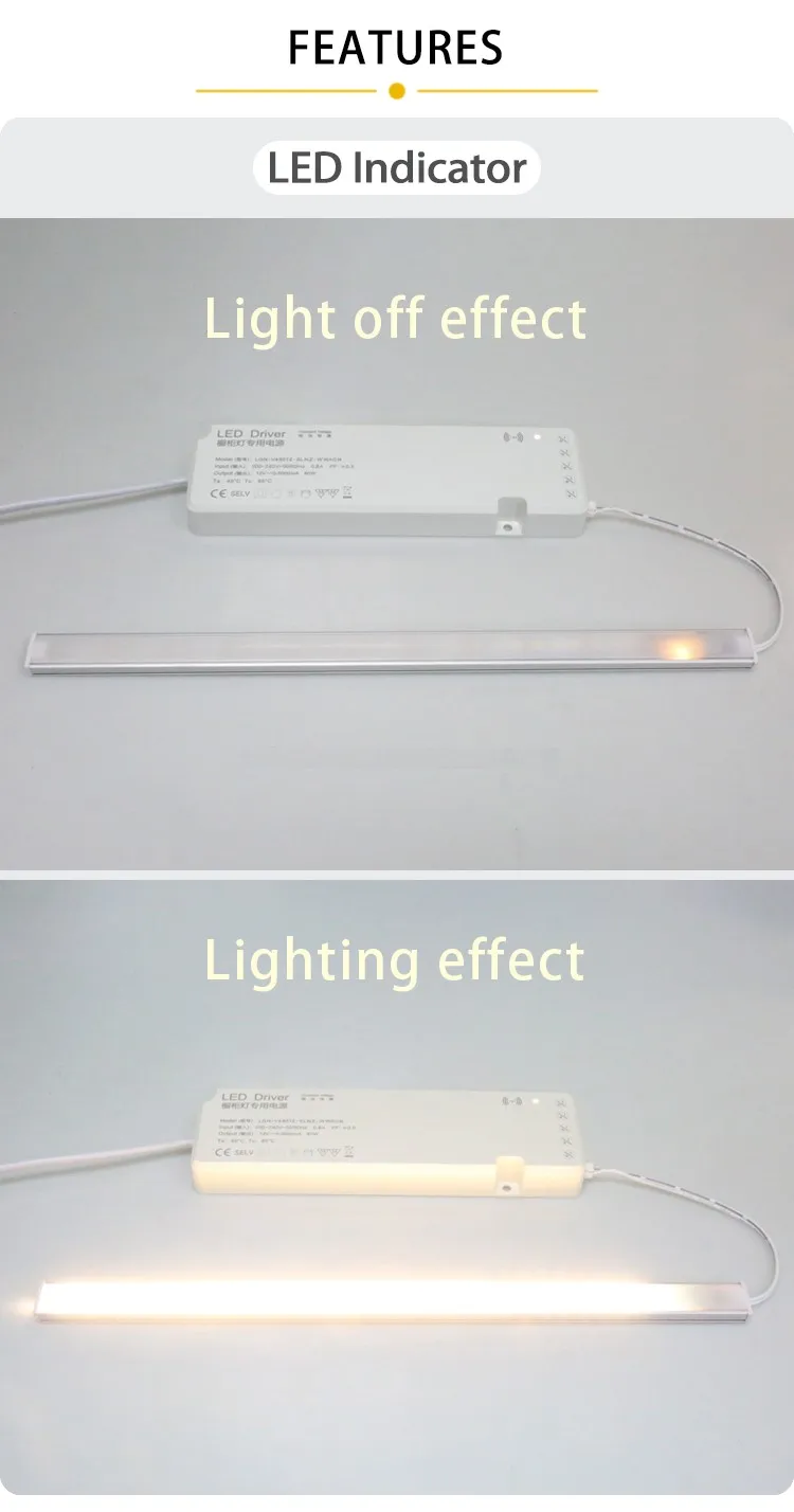 LED-Touch-Schalter DC 12 V 24 V max. 8 A für LED-Lichtleisten-Touch-Dimm-Controller – Detail 5