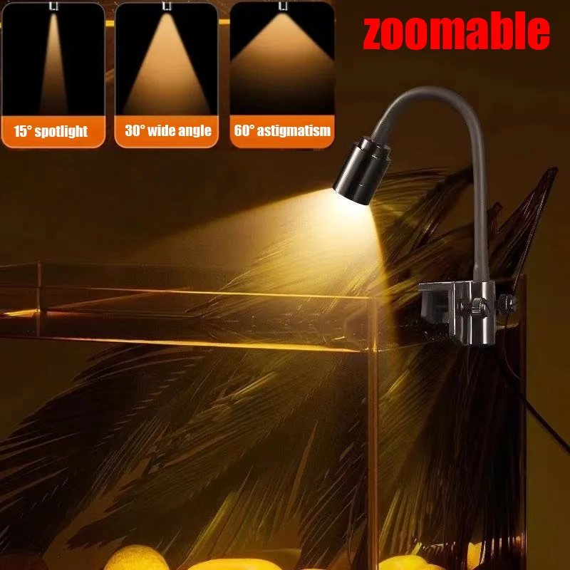 Zoomable Mini LED Aquarium Light USB 5V Power Fish Tank Lamp Landscaping Lighting 3W For Small Fish Tank led aquarium lamp light