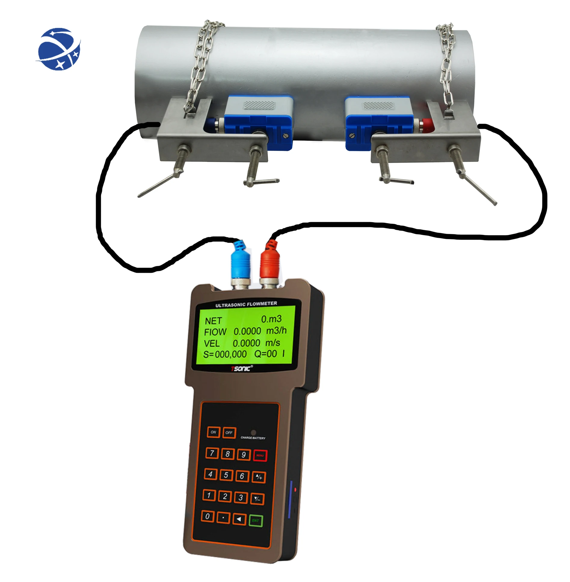 

yyhc Hot sale clamp on ultrasonic flowmeter clamp water flow sensor