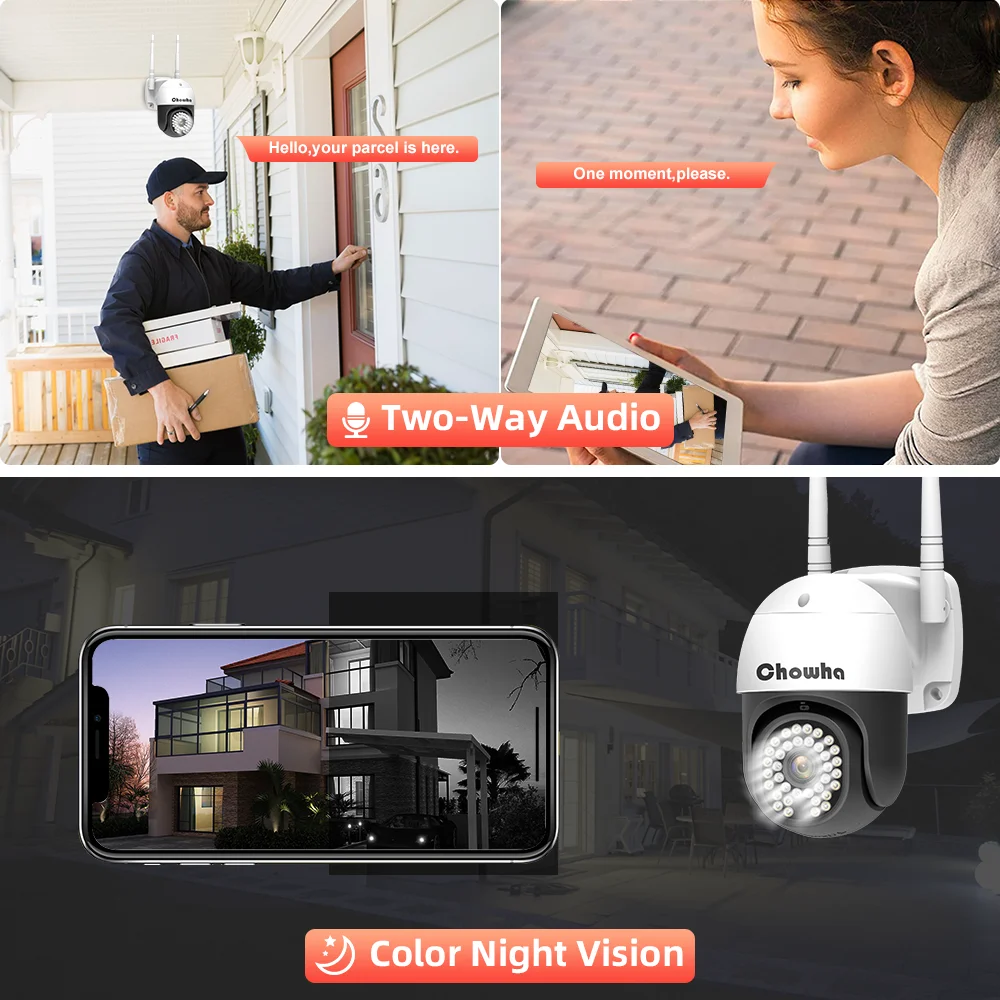 2.4G 5G 3MP PTZ WiFi IP Wireless Smart Outdoor Home Security 4X Digital Zoom Dome CCTV Video Surveillance ONVIF Spotlight Camera