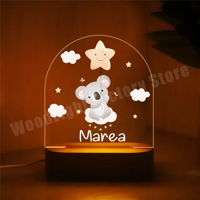 Lampada da notte personalizzata per bambini Safari lampada personalizzata  per animali da nascita con illuminazione calda/RGB per la decorazione della  tavola della camera da letto dei bambini 12 Style - AliExpress