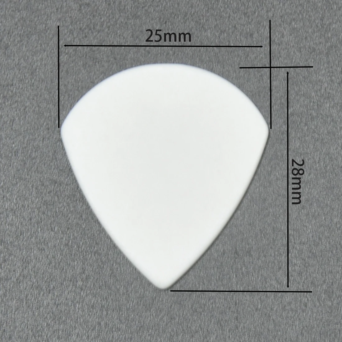 100Pcs Delrin Precision Jazz Picks Heavy Sharp Plectrums Matte White 1.2mm