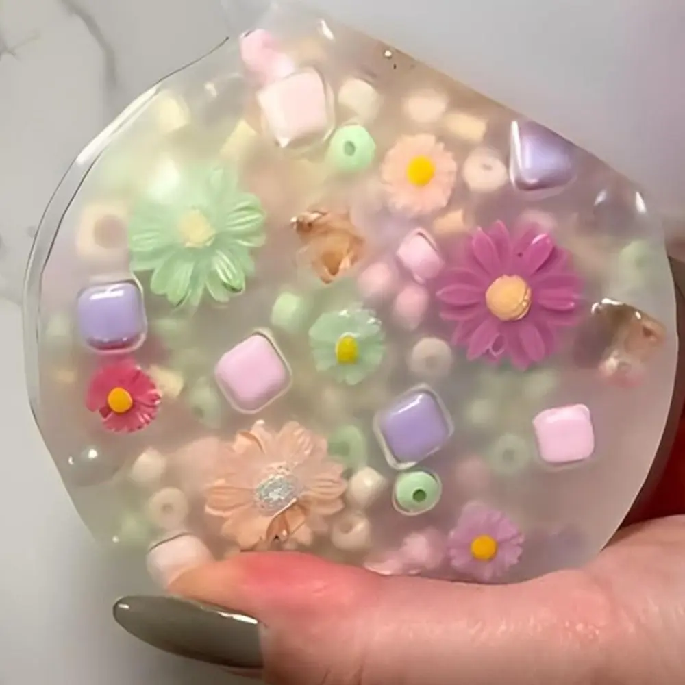 Silicone Floral Picky Pad Anxiety Toy Pad Sensory Skin Picking Fidget Toy 6/8/10CM Decompression