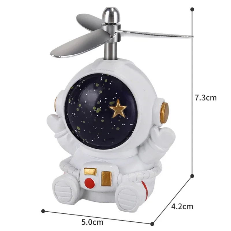 Motorbike MTB Scooter Handle Decoration Creative Astronaut with Bandage Cycling Accessories Spaceman with Rotatable Propeller- bicycle accessories