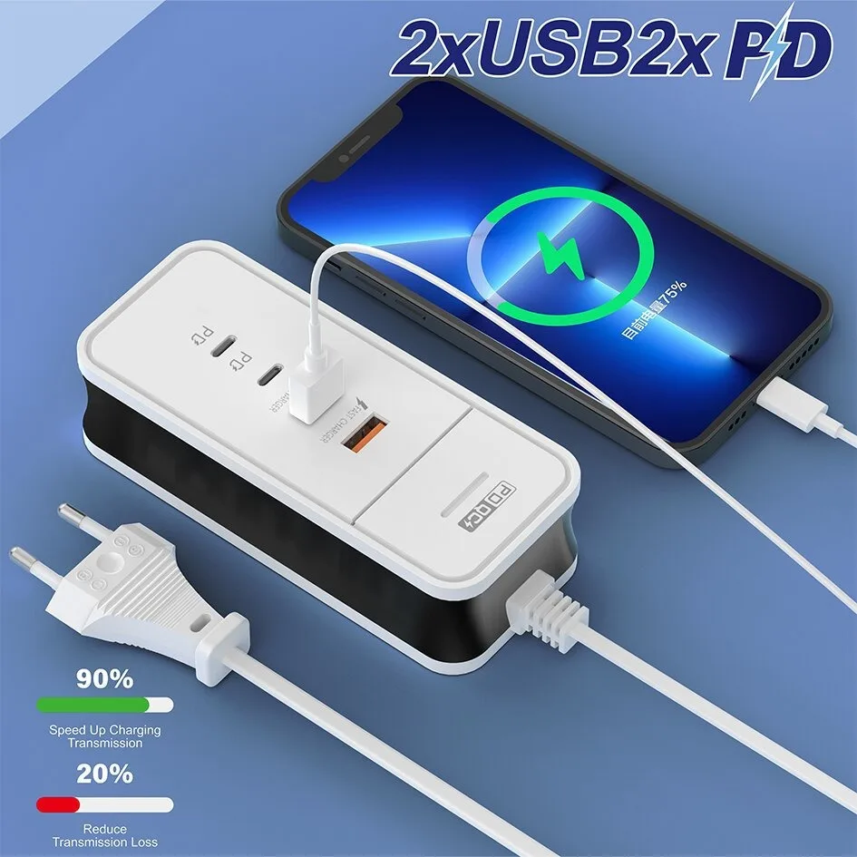 4 Port USB Charger QC 3.0 3.1A Travel Charger Fast Charging Wall Charger For iPhone 15 Xiaomi Samsung Phone Travel Power Adapter BEST SELLERS