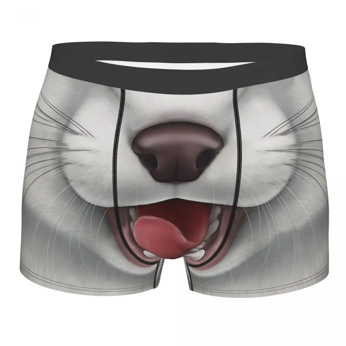 

Mouth and Tongue Winter Ermine Underpants Cotton Panties Man Underwear Print Shorts Boxer Briefs