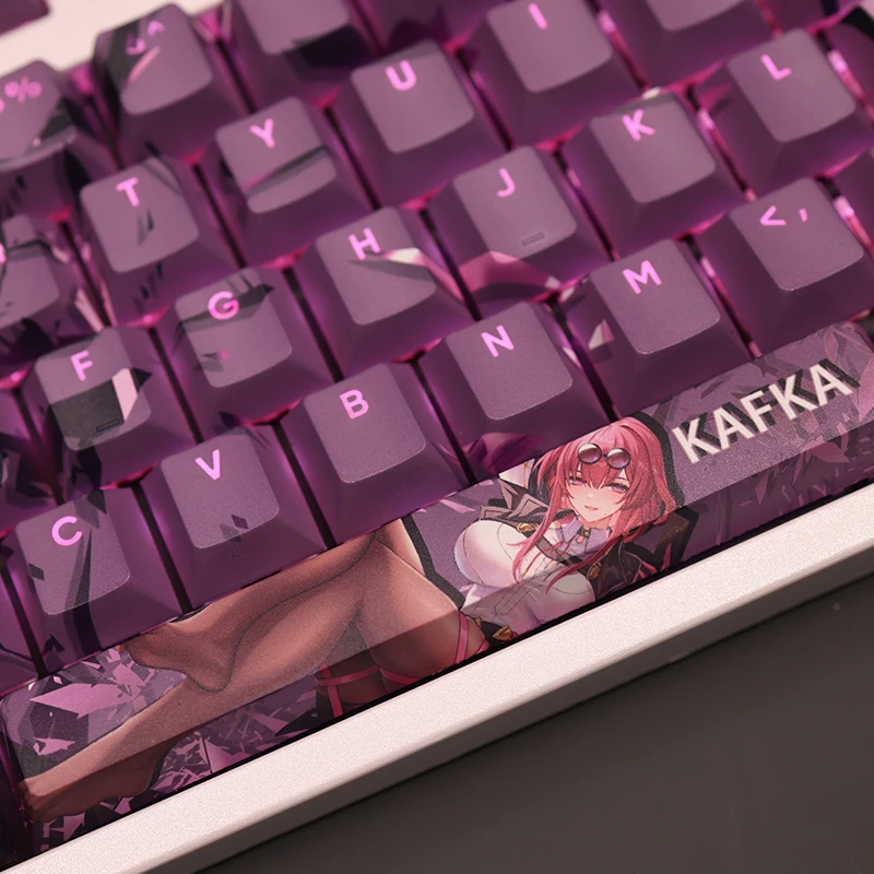 Kafka-keycap para Teclado Mecânico 108 Keycap Pbt Sublimação de Corante Transmissor de Luz Cherry Switch Cross Key Cover Star Trilho Jogo - Imagem 6