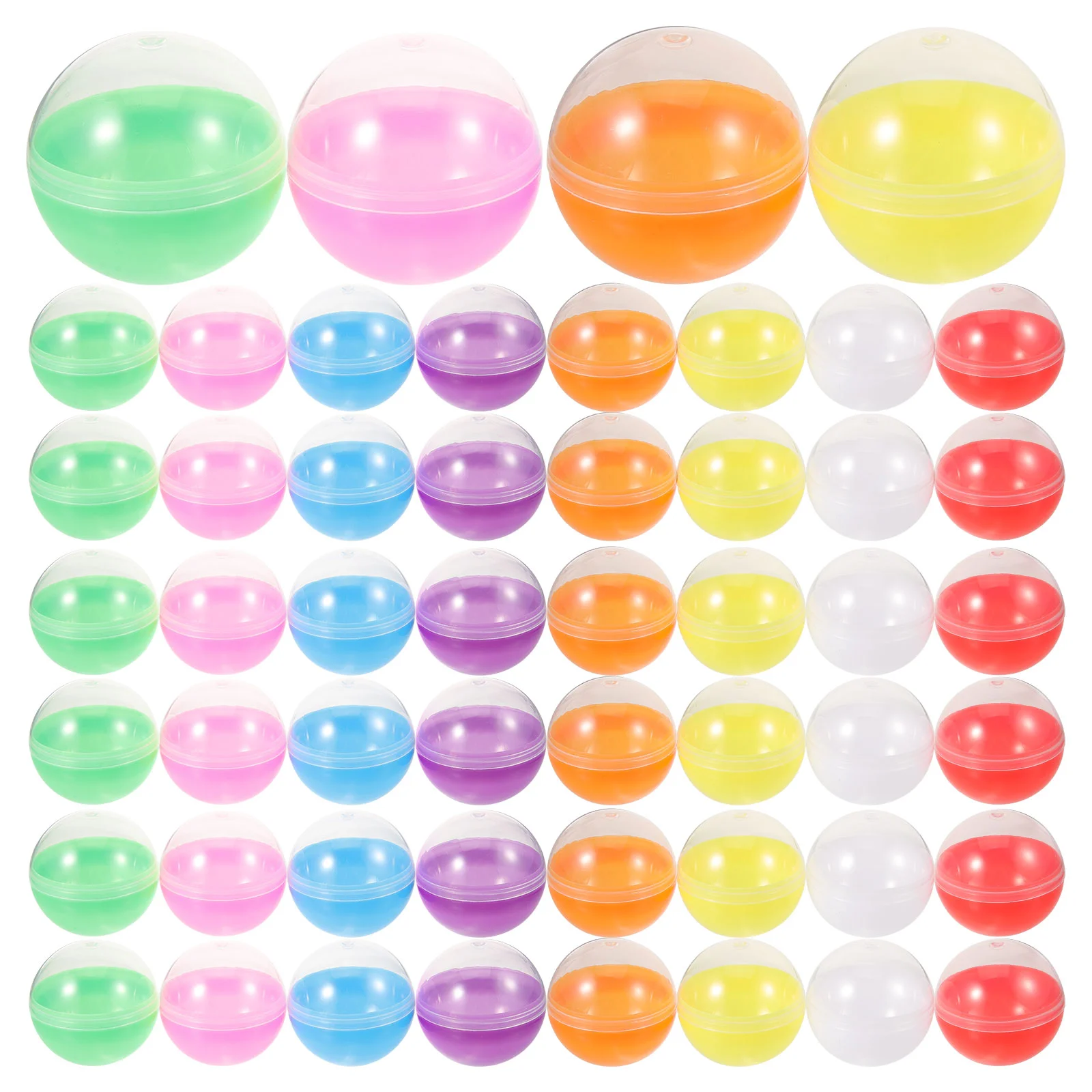 

Empty Round Capsules Reusable Fillable Capsules Vending Machines Plastic Containers 45MM Surprise Ball Can Open Children