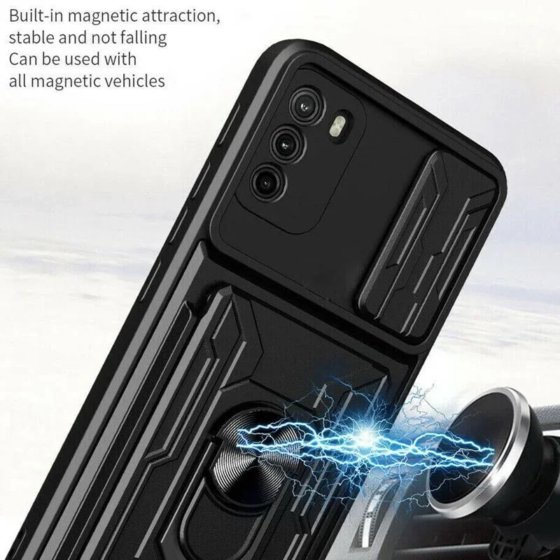 Case for Samsung Galaxy S25 S24 S23 S20 S21 S22 Ultra Plus FE Note 20 Ultra Cover Grade Card Slot Armor