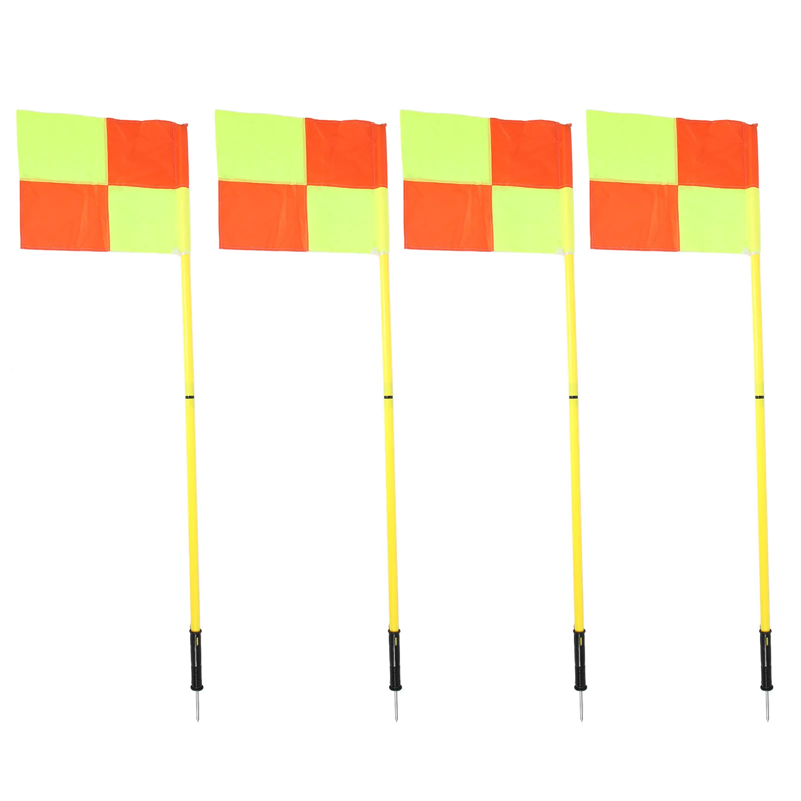 Soccer Flags Pole Corner Flags Set for Soccer Field with 4pcs Square 4pcs 2 Section 1.5m Poles Equipment