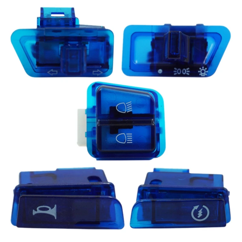 

Motorcycle Turn Signal Switch and Near Light Horn Button for Scooter GY6 50Cc 125Cc 150Cc AF17 AF18 Blue