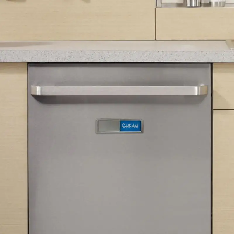 Dishwasher Clean Dirty Sign Stainless Steel Dishwasher Easy to Read Shutter Slide Magnets for Dish Washer Kitchen Dropshipping