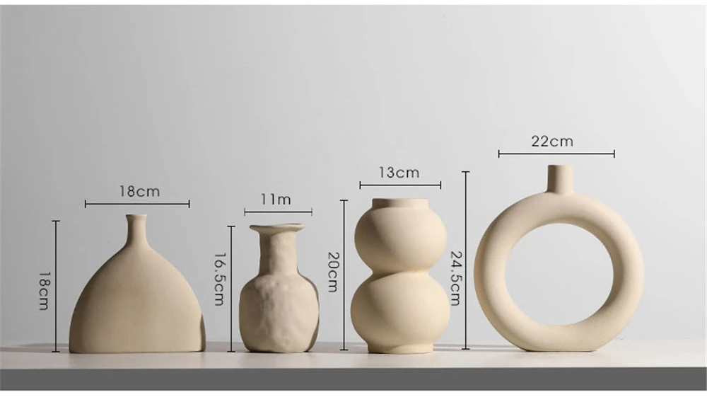 VASE,1--Vase à fleurs en céramique de Style minimaliste nordique