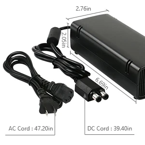 Alimentation Chargeur pour Console Microsoft Xbox 360S