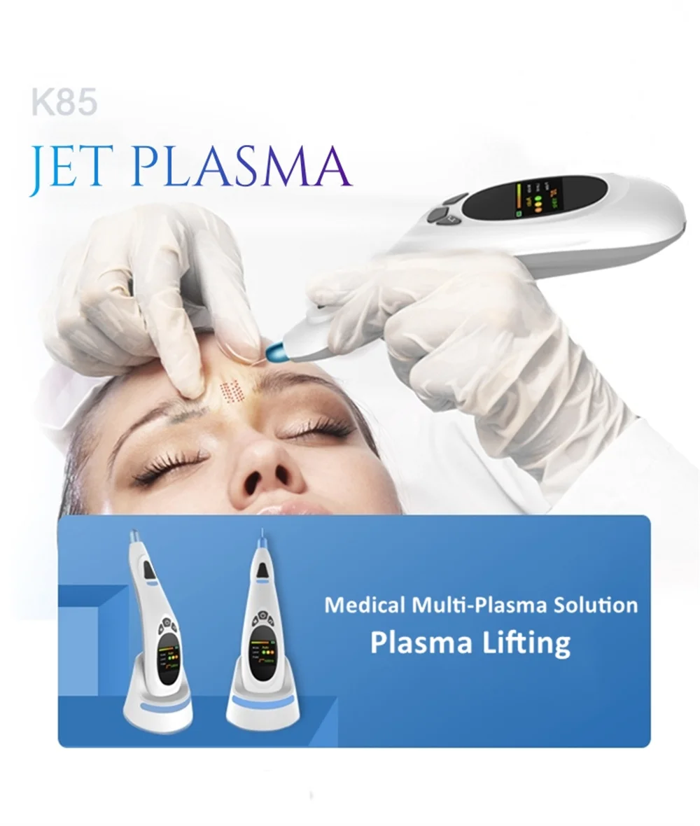 Fibroblast Plasma Pen Jet Plasma Eyelid Lifting Machine Wrinkle Removal Skin Rejuvenation Acne Remover K85 Cold