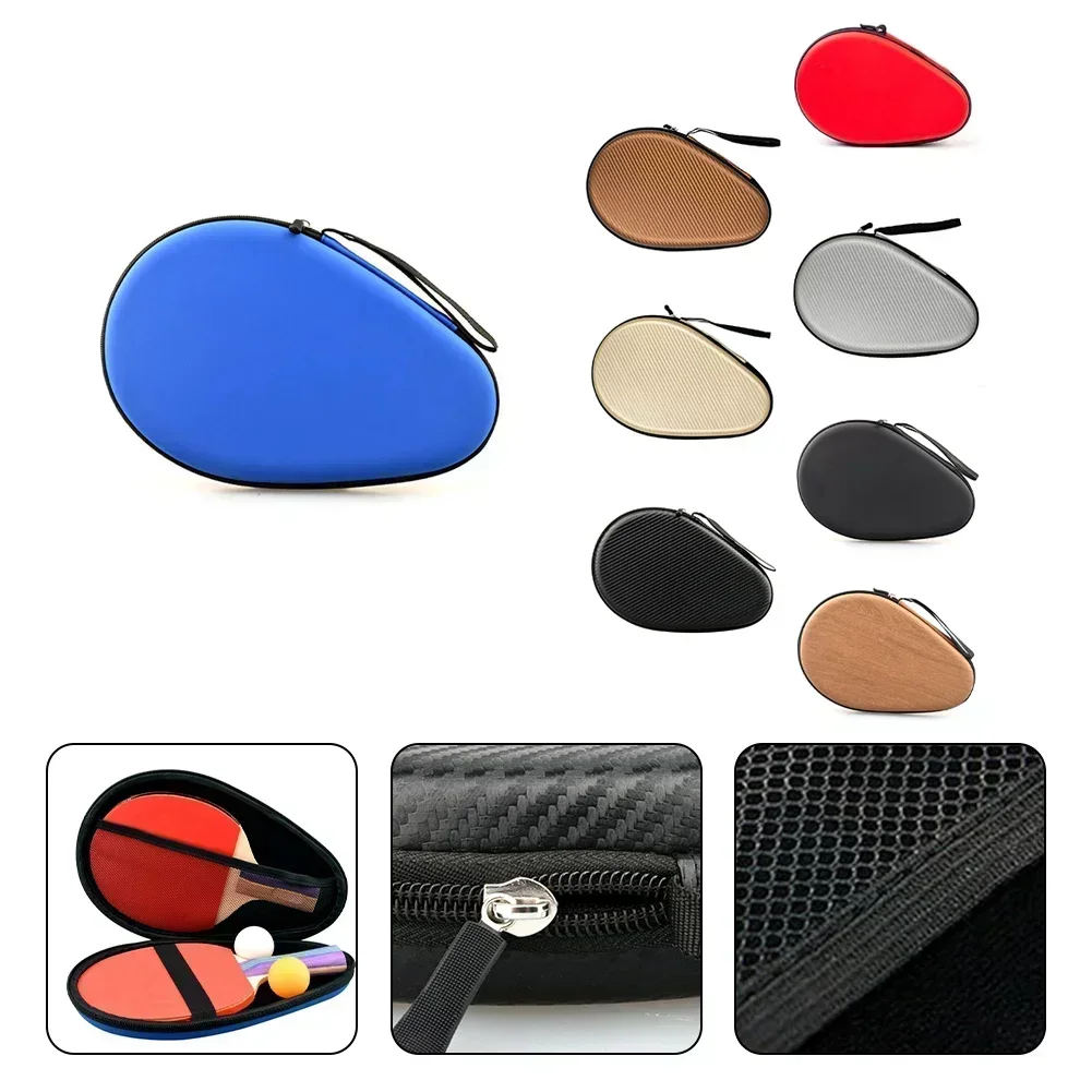 Table Tennis Bag Cover Paddle EVA Bags Waterproof Gourd-Shaped 28x18x4cm Pong Racket Case Box Sports Accessories