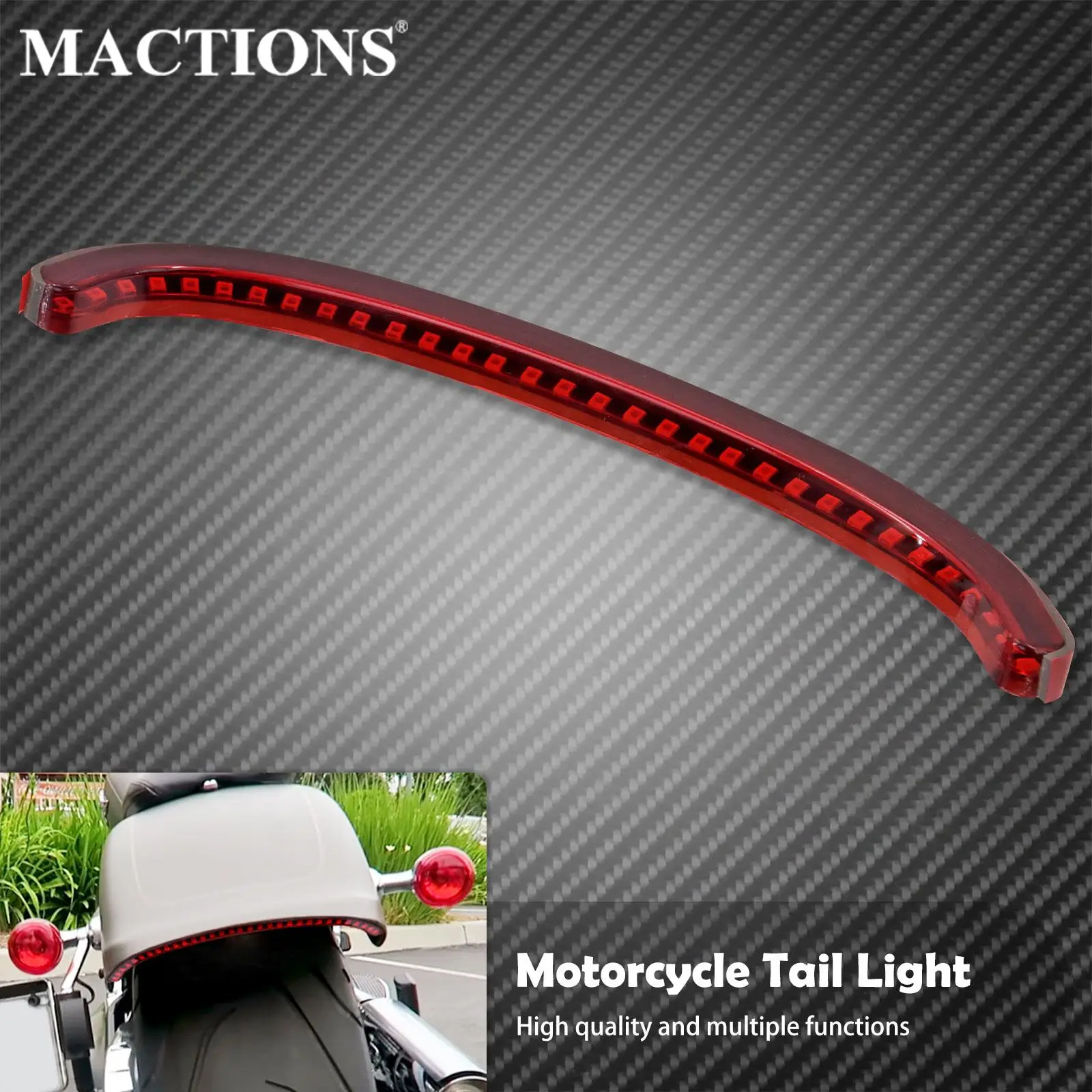 Motorcycle Tail Light w/ Turn Signals Brake Stop Red Lights For Harley