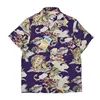 BOB DONG Aloha Shirt Mount Fuji & Animals Print Short-Sleeve Hawaiian Vacation Wear 1