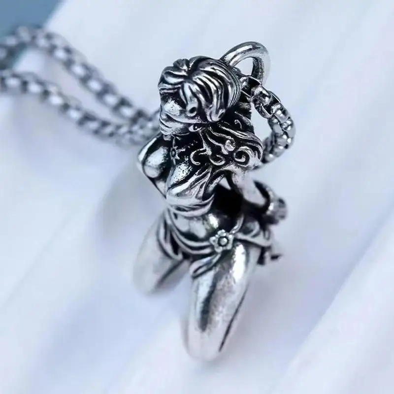 Suffering Goddess Necklace Bound Suffering Statement Necklace Religious Jewelry Retro Goddess Amulet Pendant Necklace Symbol 2