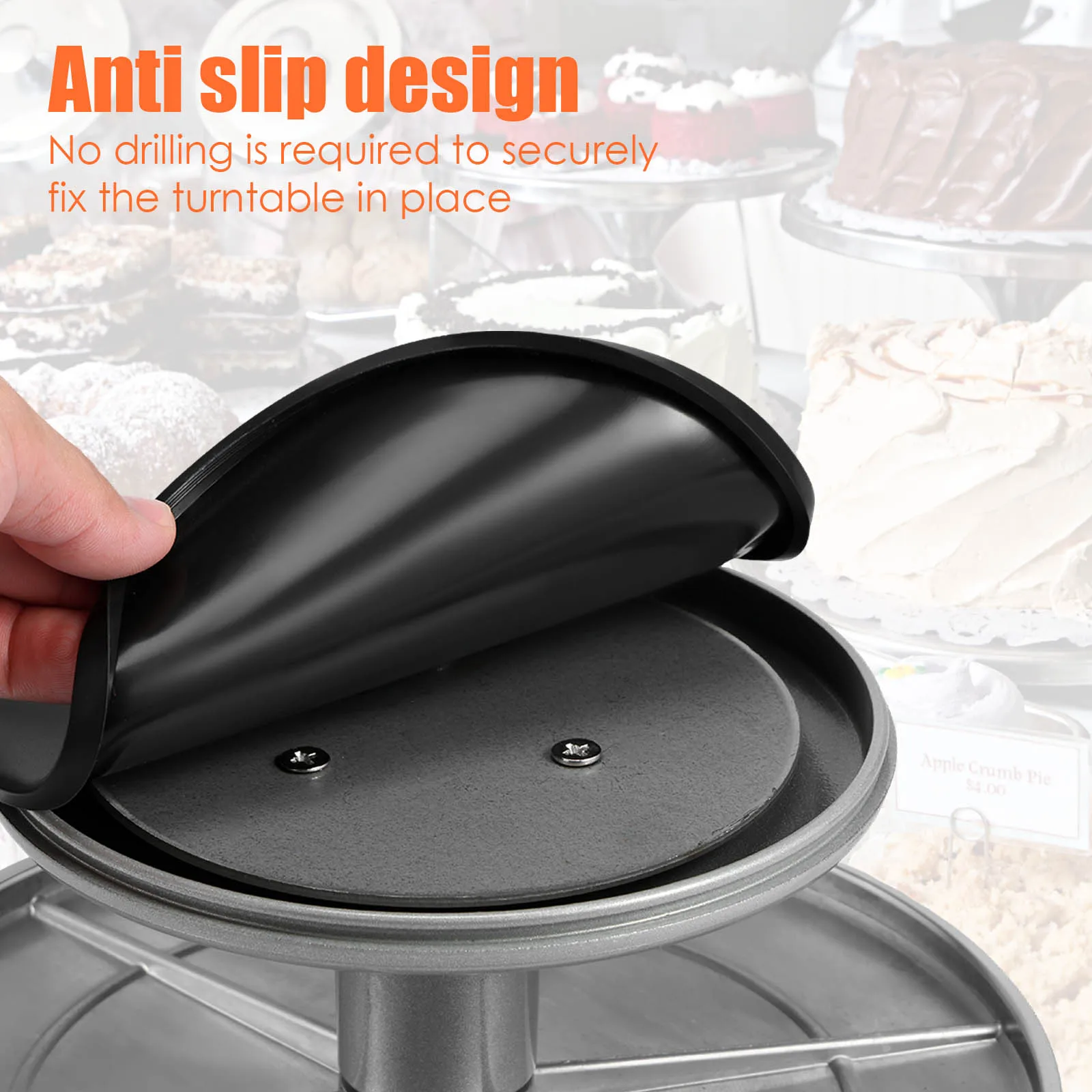 10 inch Cake Turntable Revolving Cake Stand Professional Metal Cakes Decorating Turntable Baking Tools for Kitchen Accessories