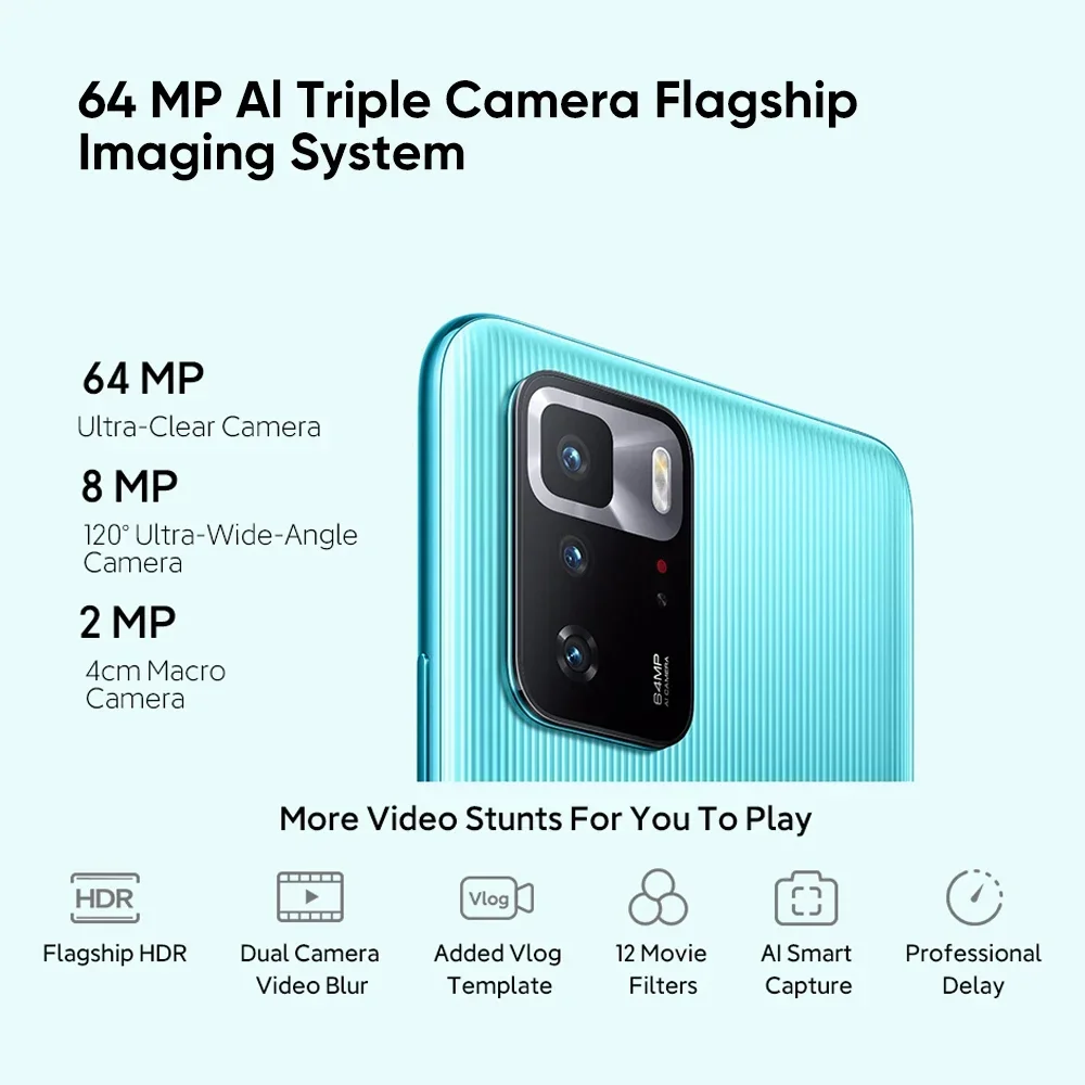 5G Smartphone Xiaomi Redmi Note 10 Pro Global ROM Dimensity 1100 Octa Core 120Hz 6.6" FHD+ Display 64MP 128GB/256GB 5000mAh NFC