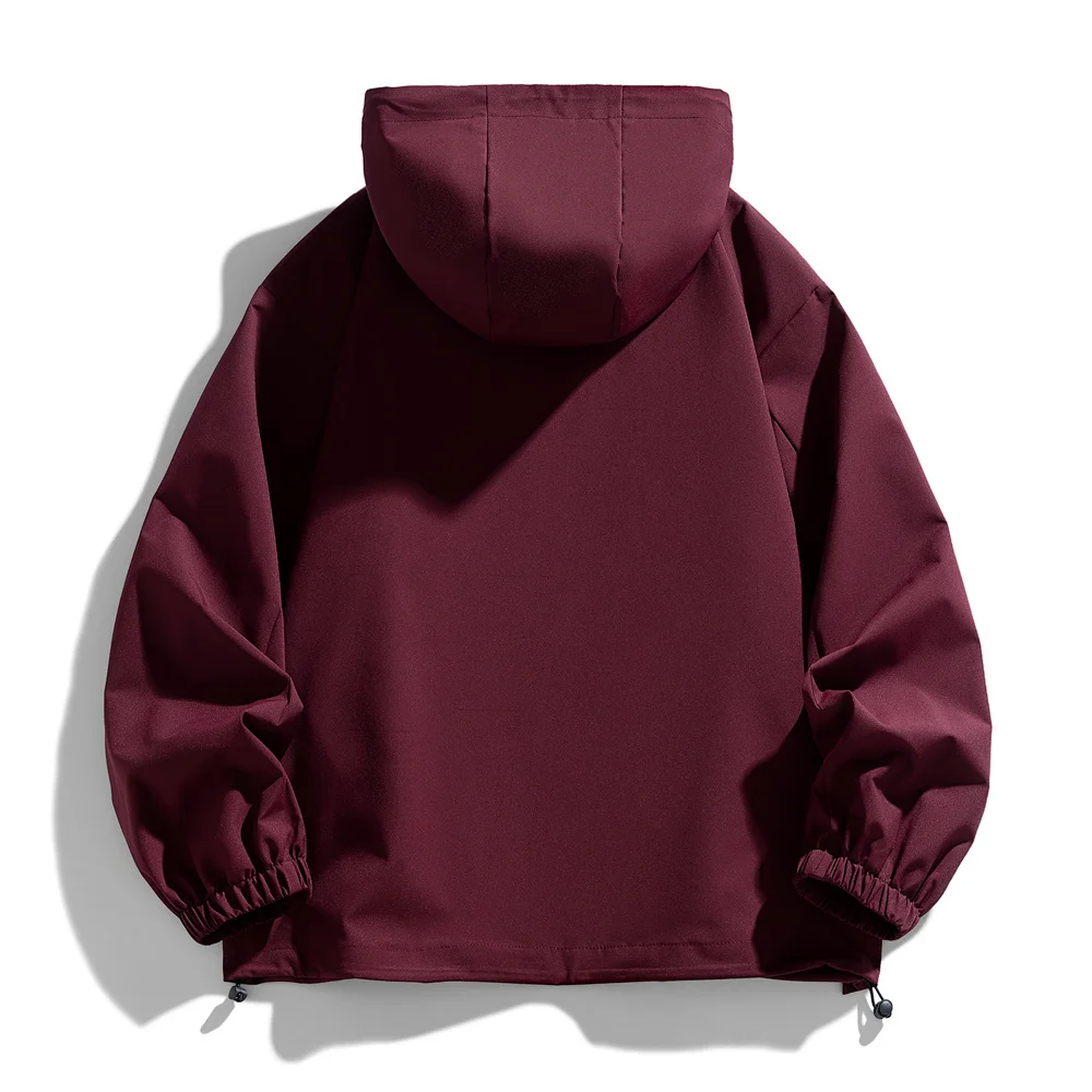 Windproof Waterproof Jacket - Plus Size Workwear Coat With Breathable Zipper Closure