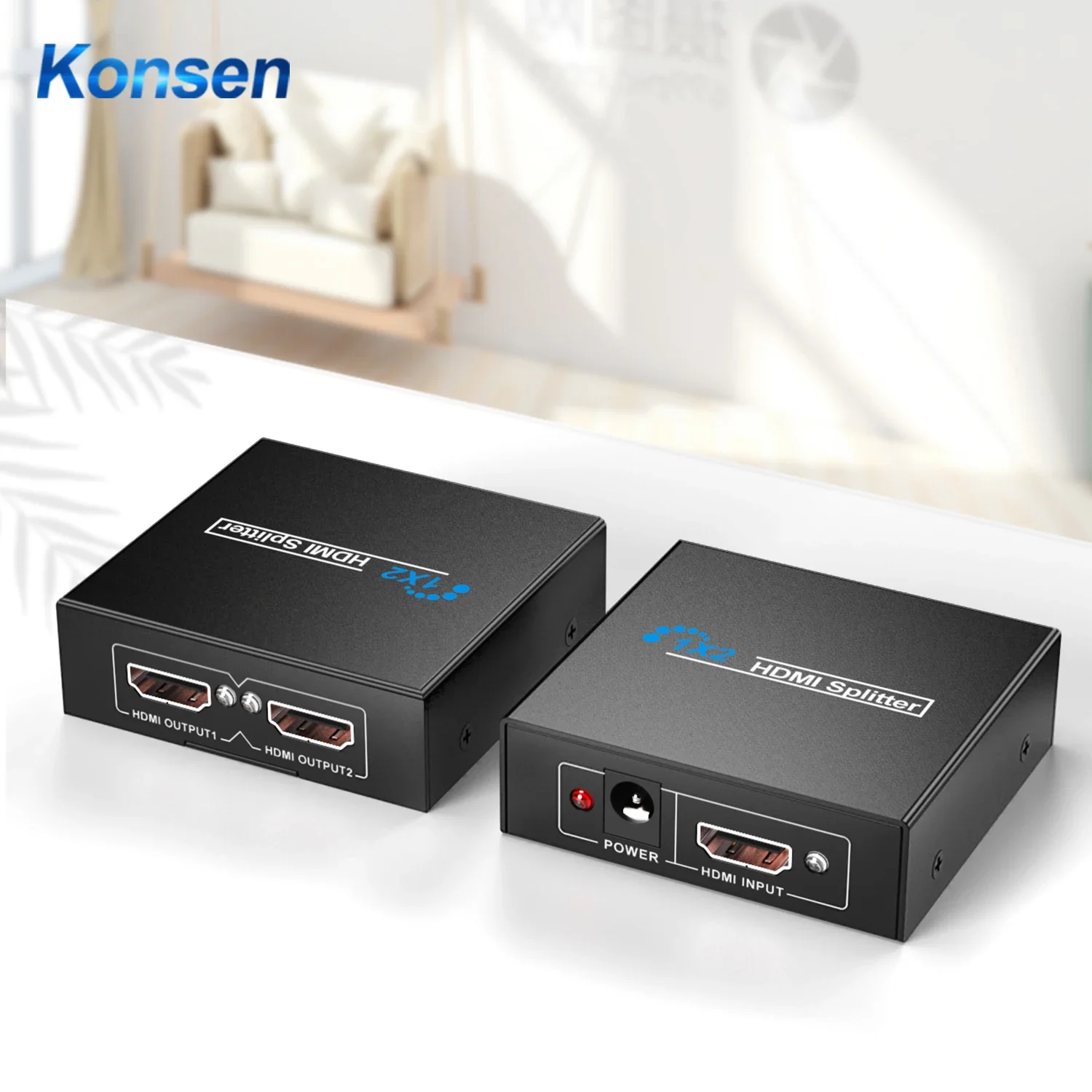 HDMI Splitter 1x2 Video Distributor 1 in 2 out Display Duplicate Amplifier for PC Laptop to Projector Monitor hdmi splitter converter hdmi switch