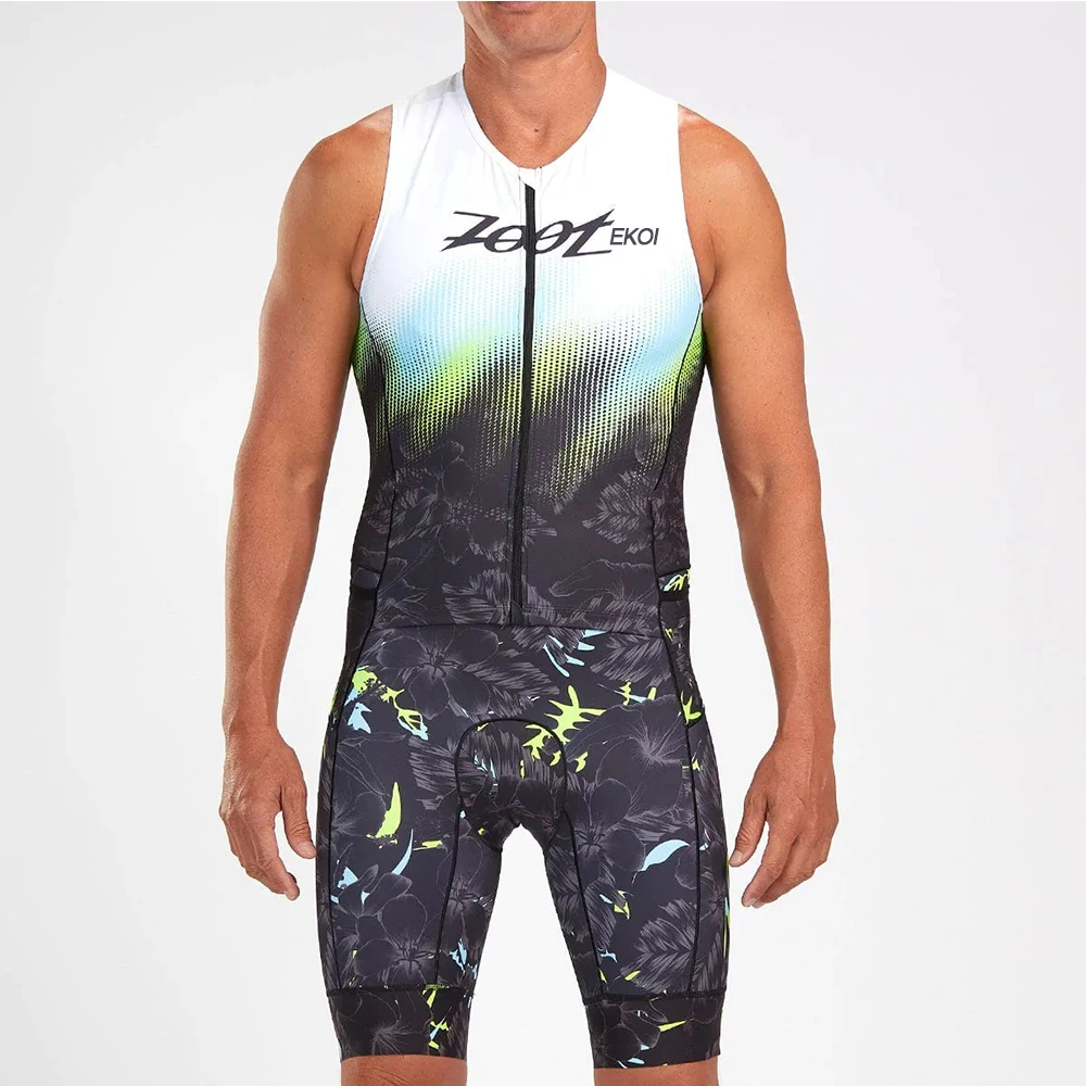 ZOOTEKOI-Men Cycling Triathlon Sleeveless Breathable Tighthcoat, Summer Mountain Bike Cycling Wear, Outdoor Sports Running Wear